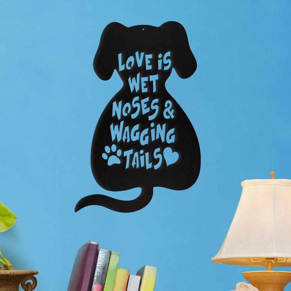Love is Wet Noses - Metal Wall Art/Décor by Furr Baby Gifts