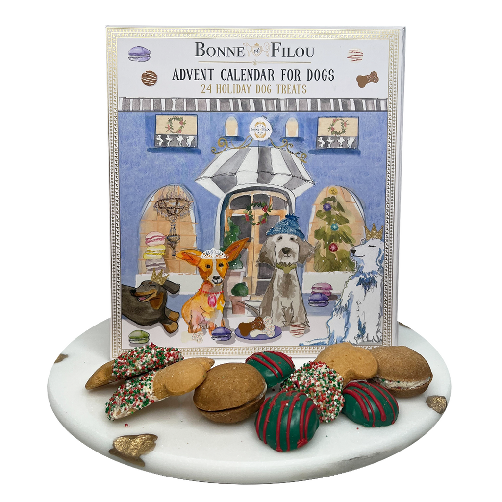 Dog Treats Advent Calendar - 24 Holiday Treats for Dogs by Bonne et Filou