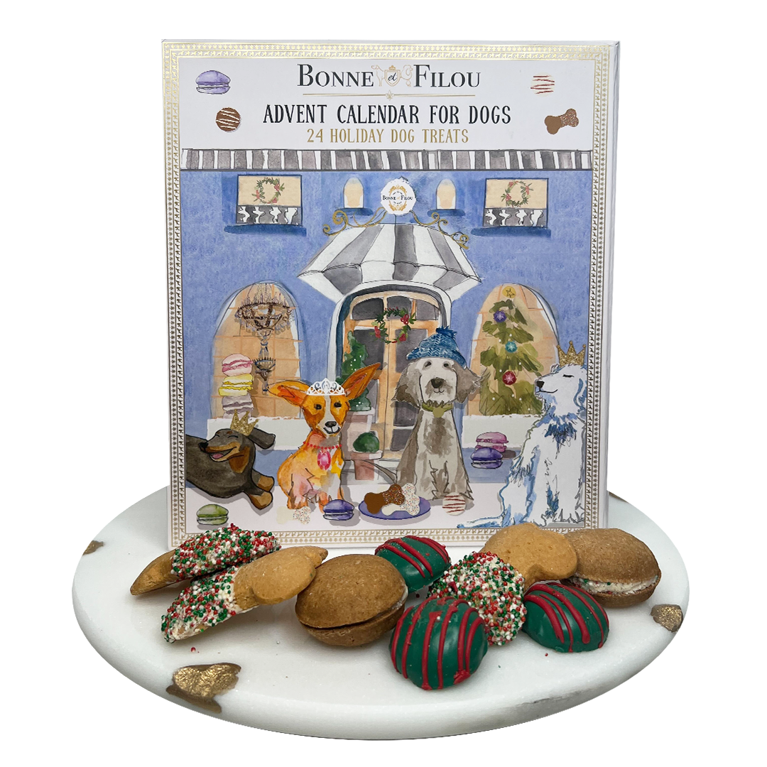 Dog Treats Advent Calendar - 24 Holiday Treats for Dogs by Bonne et Filou