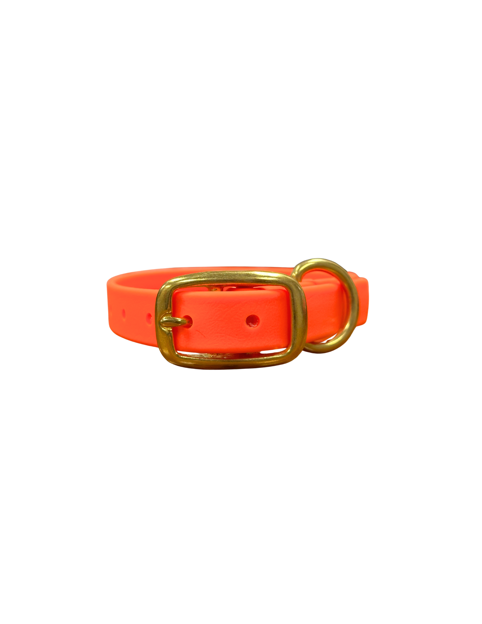 Neon Orange Waterproof Biothane Collar