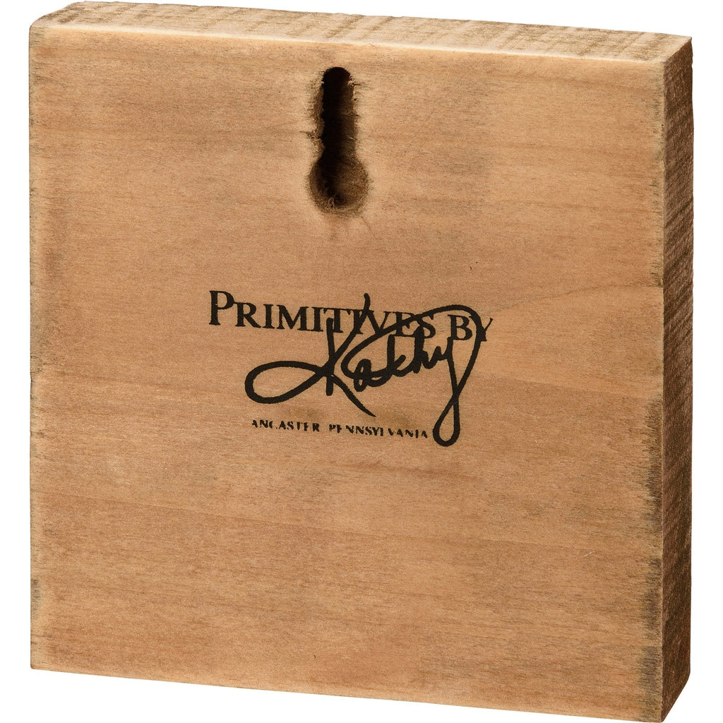 Our Family Is Scentsational Skunk Motif Punny Wooden Block Sign | 4" x 4" by The Bullish Store