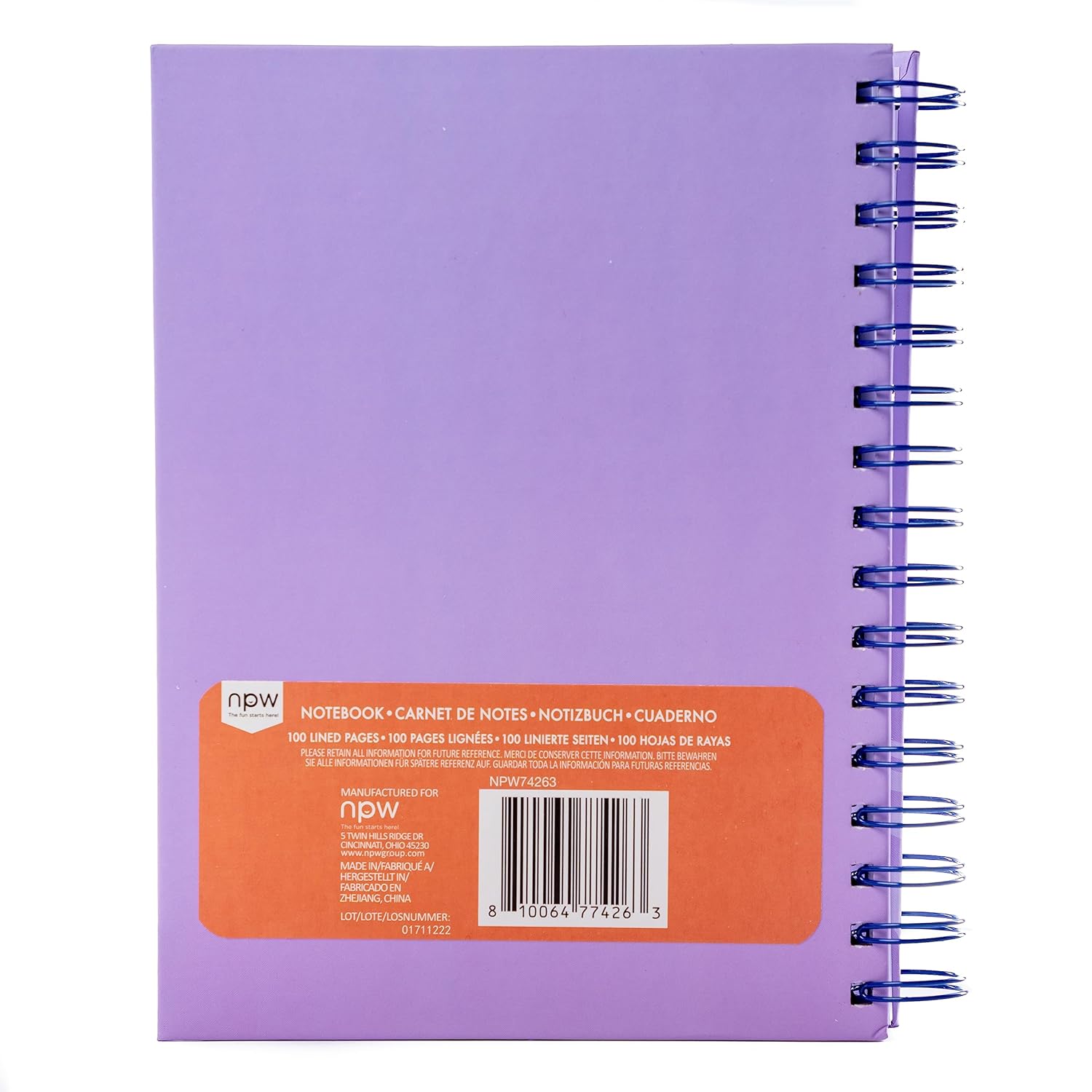 Overthinker Spiral Bound Notebook | Reflective Cover Journal | Retro Violet by The Bullish Store