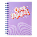 Overthinker Spiral Bound Notebook | Reflective Cover Journal | Retro Violet by The Bullish Store