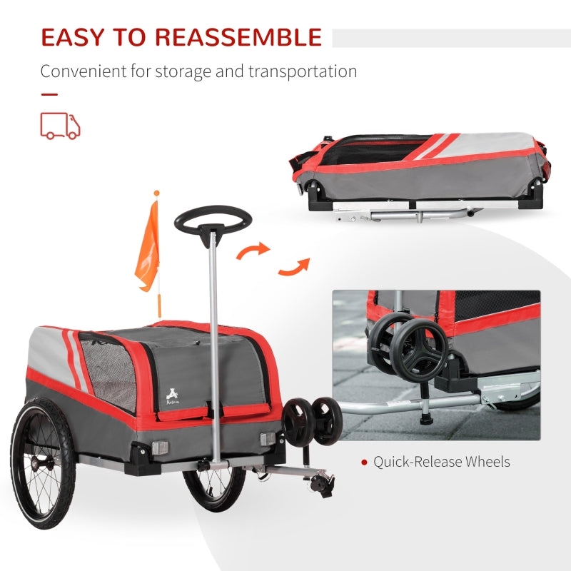 Pet Bike Trailer 2-in-1 Travel Stroller by Furr Baby Gifts
