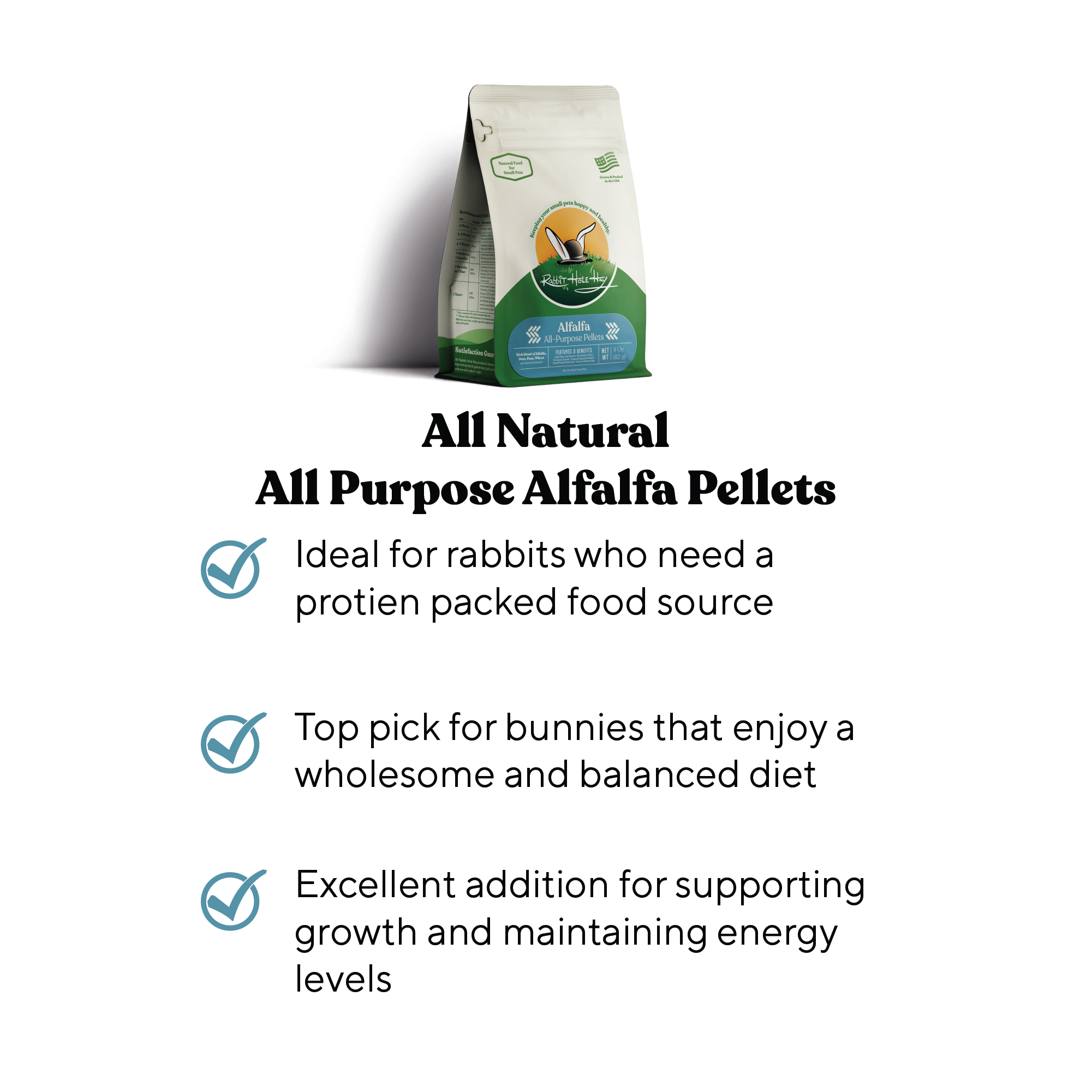 Rabbit Hole Hay All Natural Alfalfa Pellets by Rabbit Hole Hay