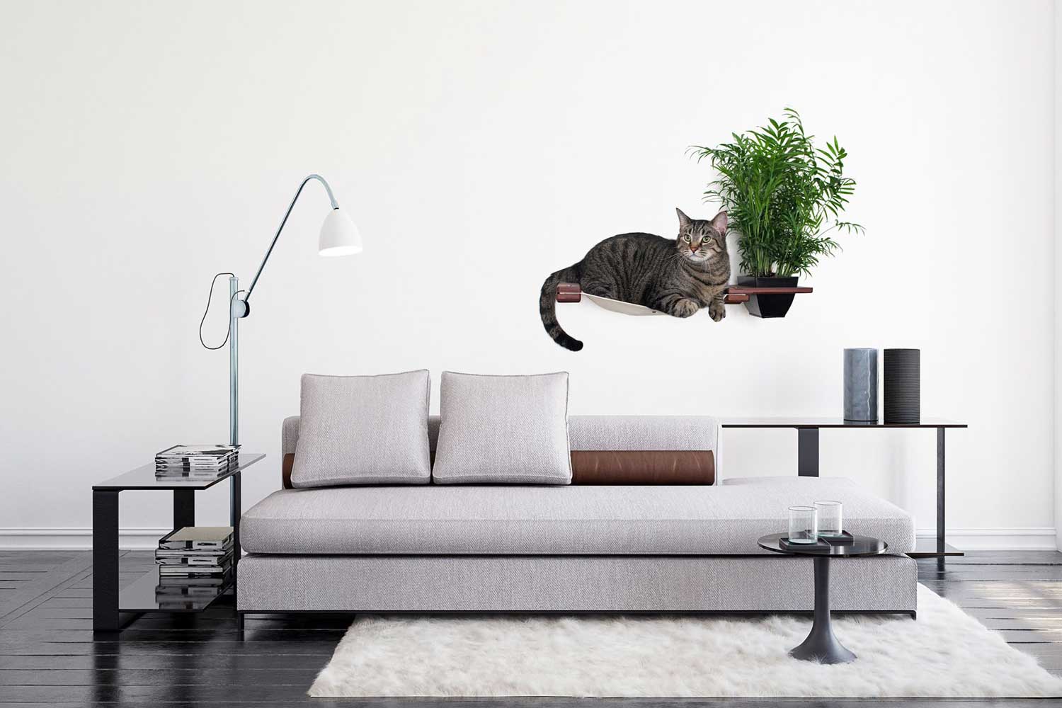 Cat Hammock Wall with Planter by Catastrophic Creations