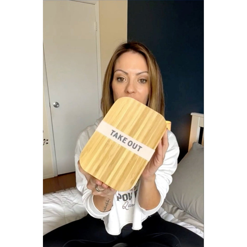 Pack of 3 Foodie Bamboo Lunch Box in Gray | Eco-Friendly and Sustainable | 7.5" x 5" x 2" by The Bullish Store