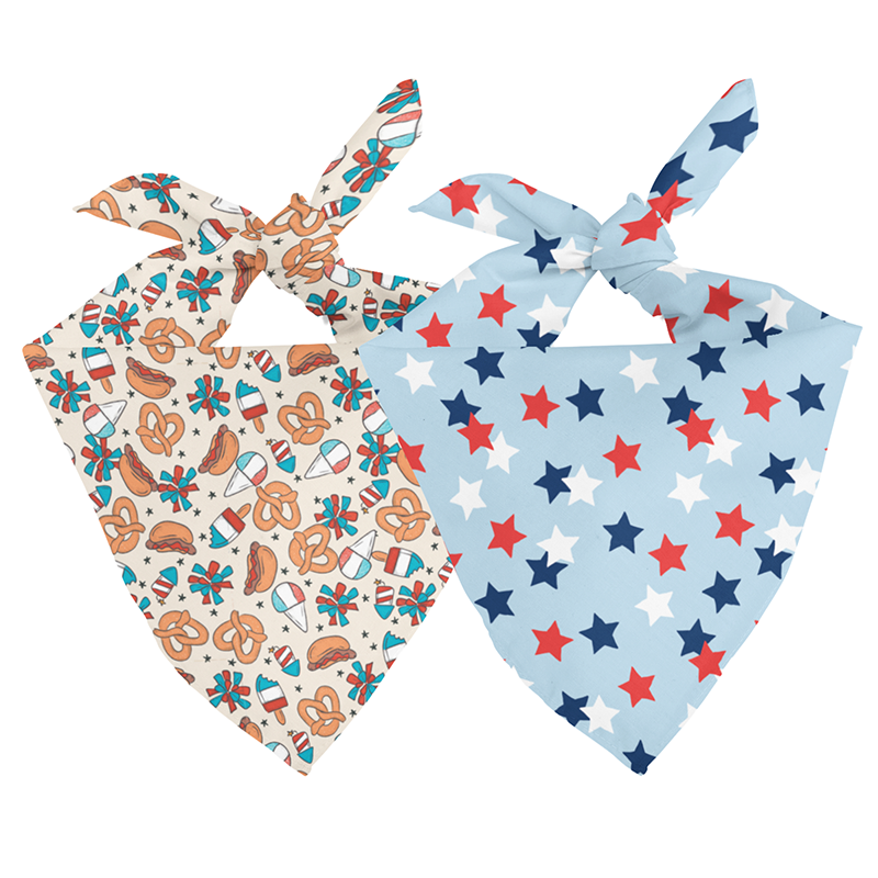 Patriotic Summer Reversible Dog Bandana by Dog Bandana Co.