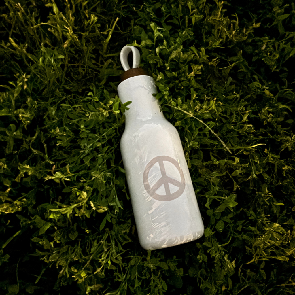 Peace Sign Stainless Steel Water Bottle | Insulated Water Canister | 20oz by The Bullish Store