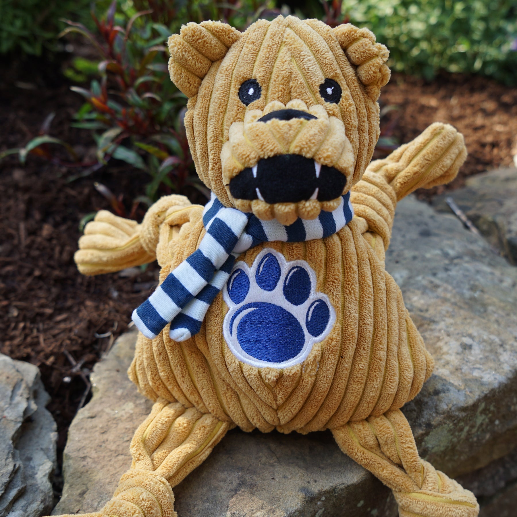 NCAA Penn State University, Nittany Lion Knottie® Plush Dog Toy by HuggleHounds