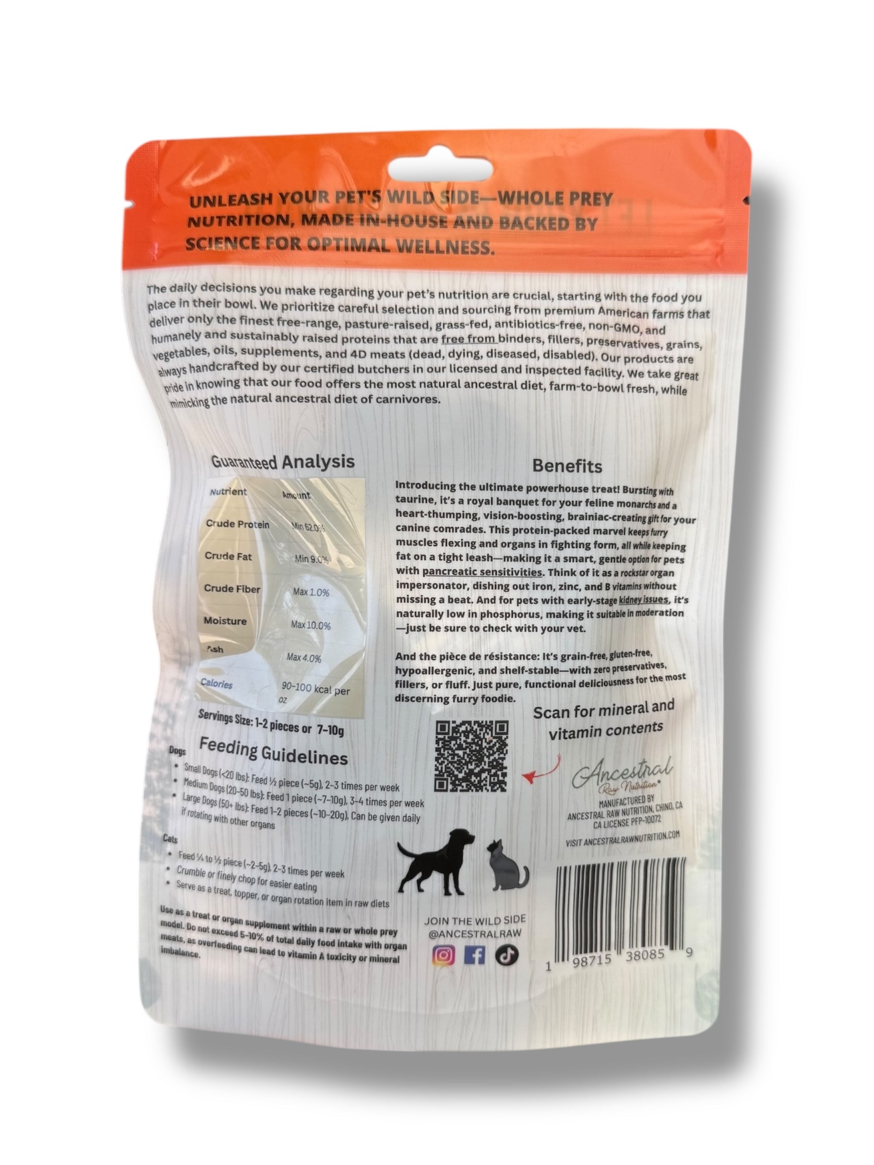 Dehydrated Chicken Heart by Ancestral Raw Nutrition