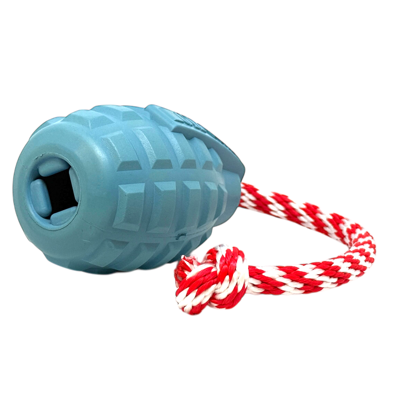 USA-K9 Grenade Shaped Rubber Dog Toy - Chew, Treat Dispenser & Tug Toy | USA by SodaPup/True Dogs, LLC