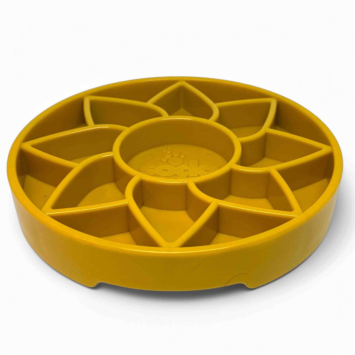 Sunflower eTray Shallow Slow Feeder Dog Bowl for Enrichment | USA Made by SodaPup/True Dogs, LLC