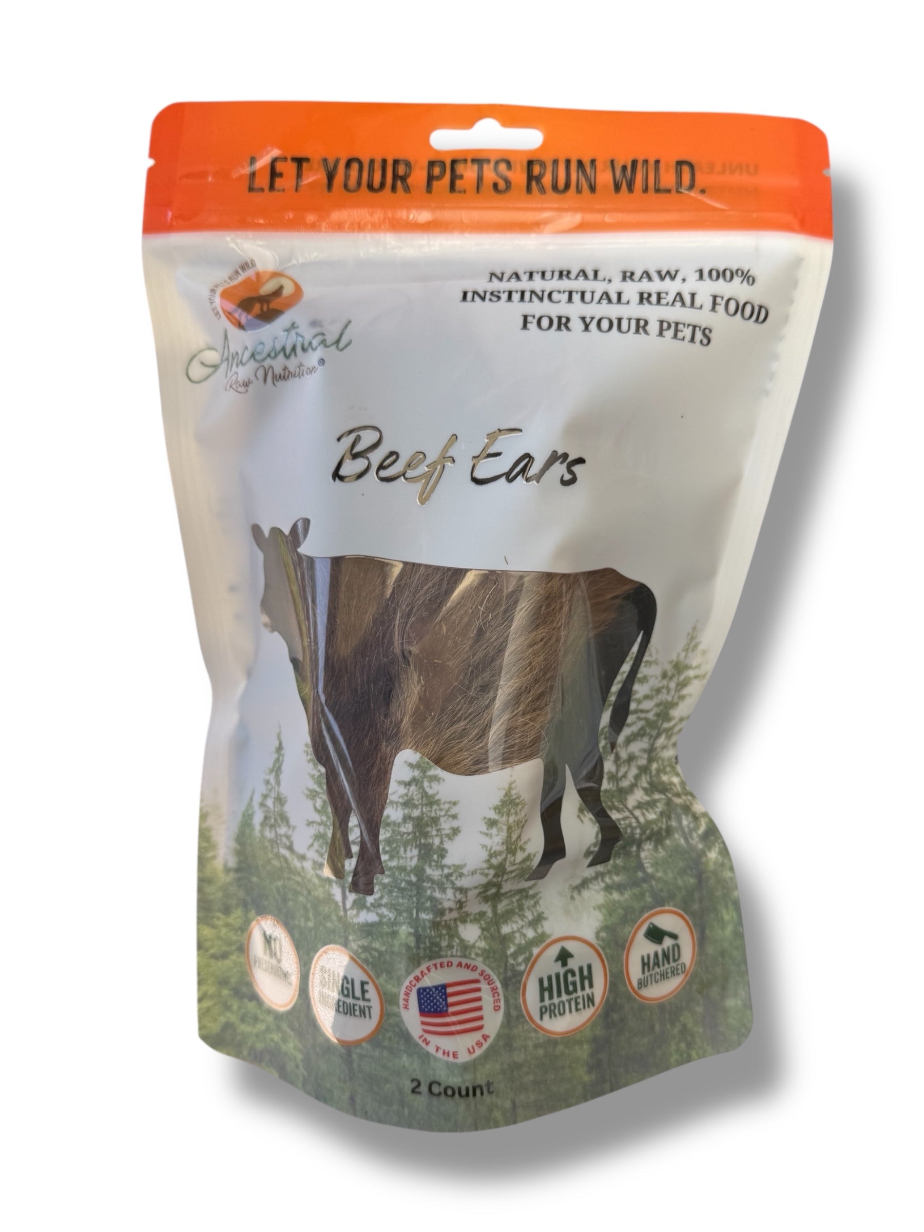 Dehydrated Beef Ears with Hair by Ancestral Raw Nutrition