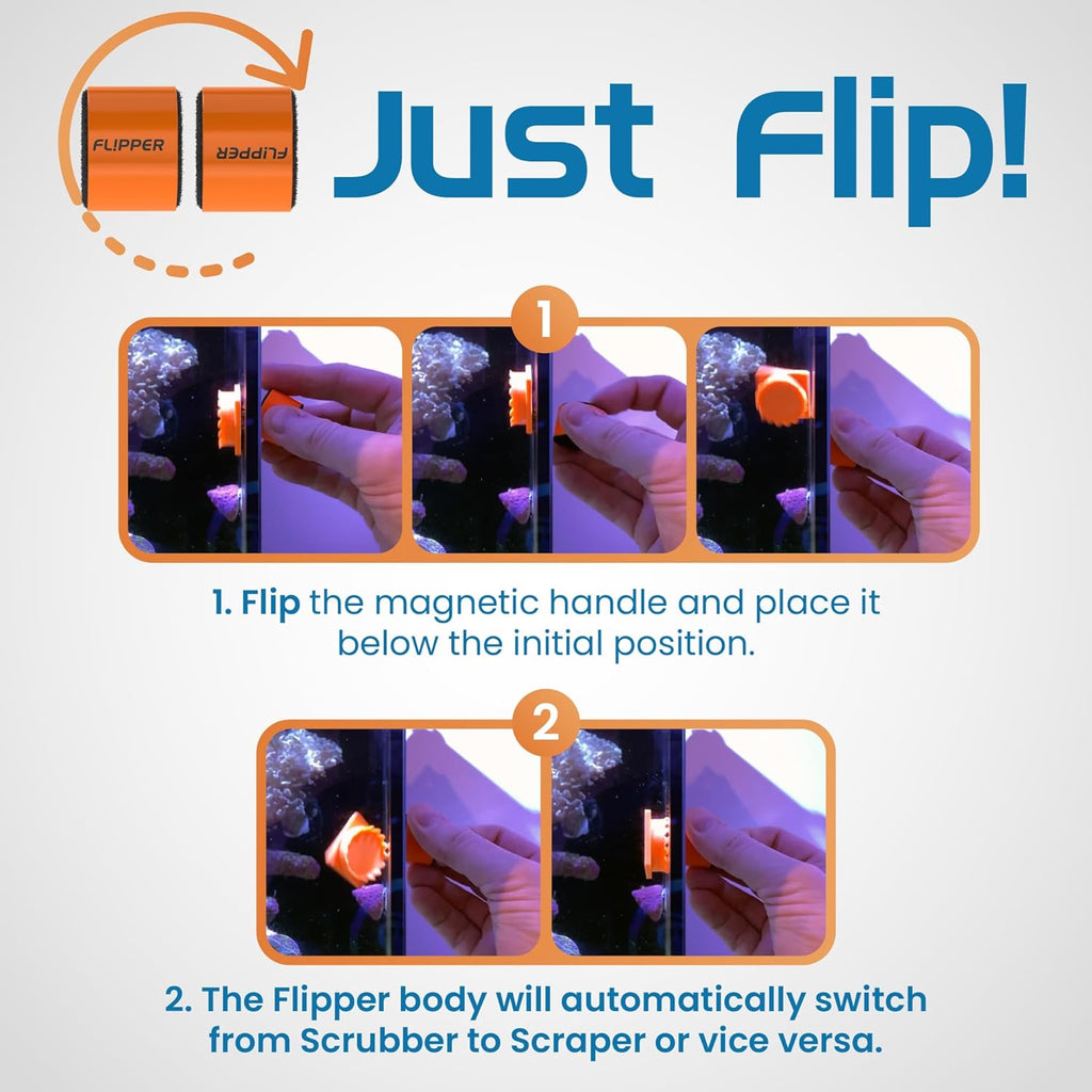 Flipper Pico 2-in-1 Magnetic Aquarium Cleaner Magnet by Flipper Aquarium Products