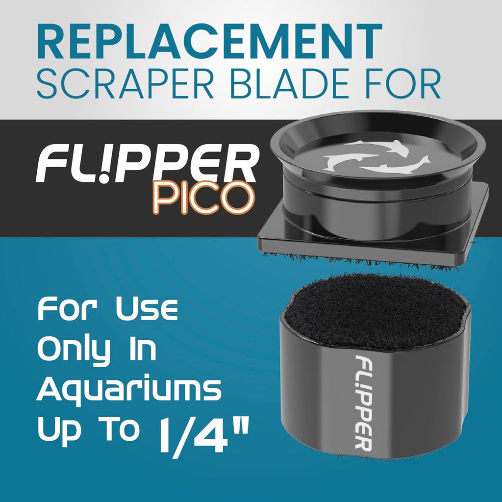Flipper Pico 2 in 1 Aquarium Magnet Cleaner Replacement Blades 4 Pack by Flipper Aquarium Products