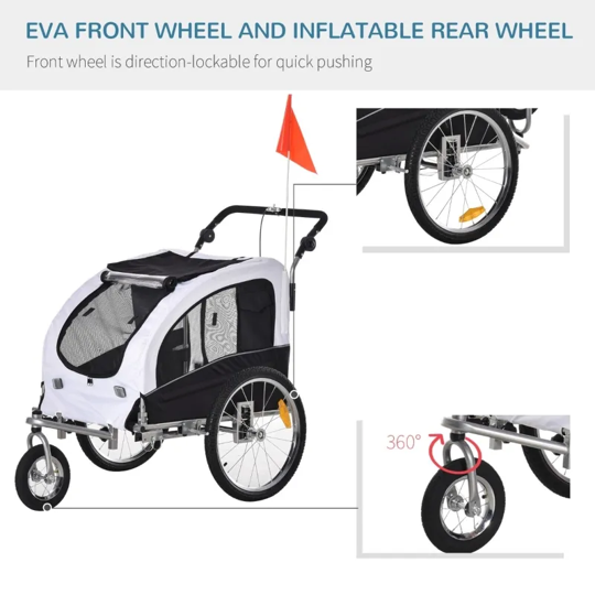 Elite II 2-In-1 Pet Dog Bike Trailer and Stroller by Furr Baby Gifts