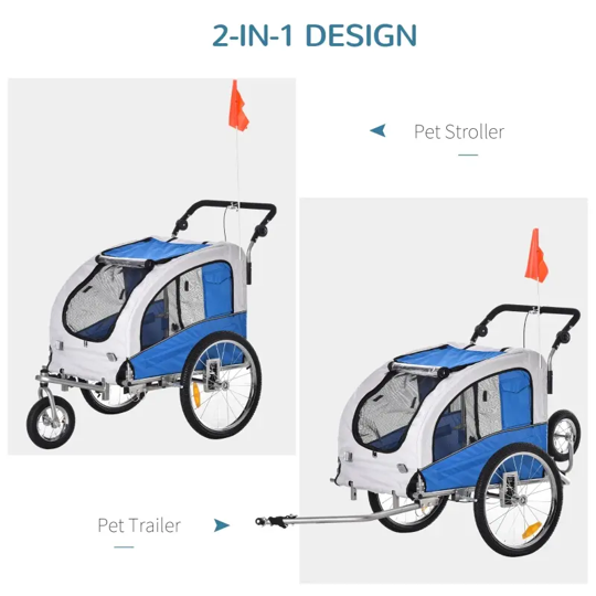 Elite II 2-In-1 Pet Dog Bike Trailer and Stroller by Furr Baby Gifts