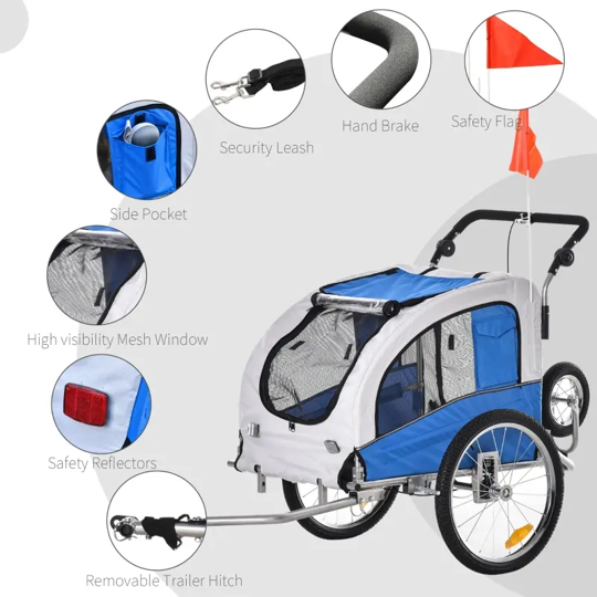 Elite II 2-In-1 Pet Dog Bike Trailer and Stroller by Furr Baby Gifts