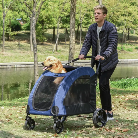 Foldable Pet Stroller with Storage Pocket by Furr Baby Gifts