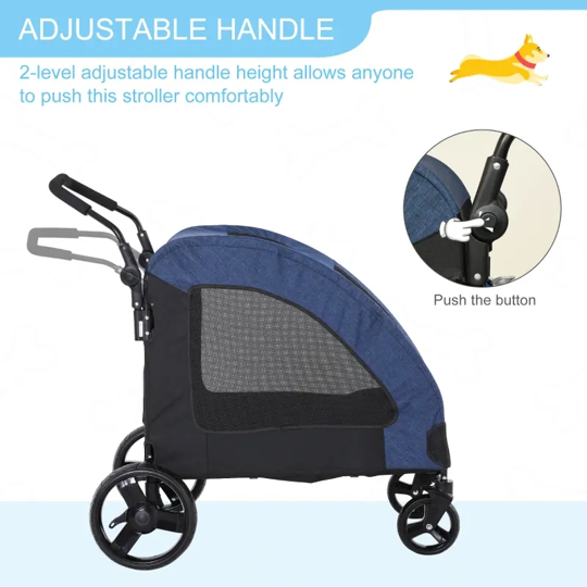 Foldable Pet Stroller with Storage Pocket by Furr Baby Gifts
