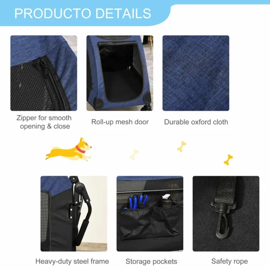 Foldable Pet Stroller with Storage Pocket by Furr Baby Gifts