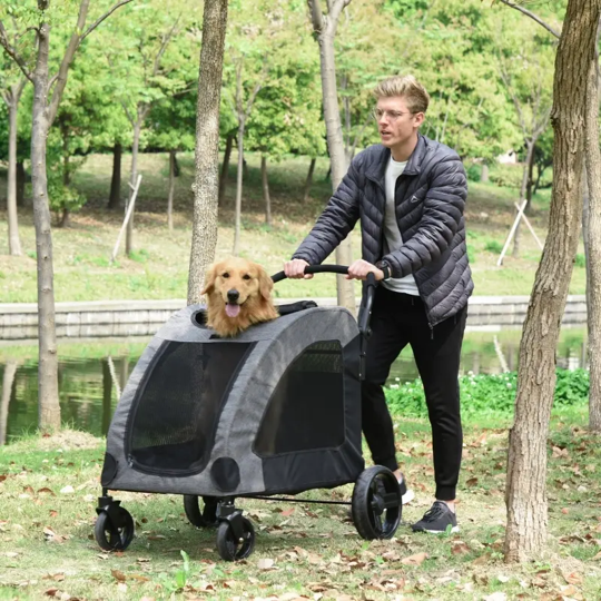 Foldable Pet Stroller with Storage Pocket by Furr Baby Gifts