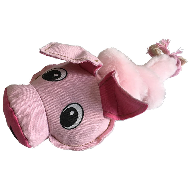 22" Safari Pig Animal Toy with Embedded Ball & Rope by Dogline