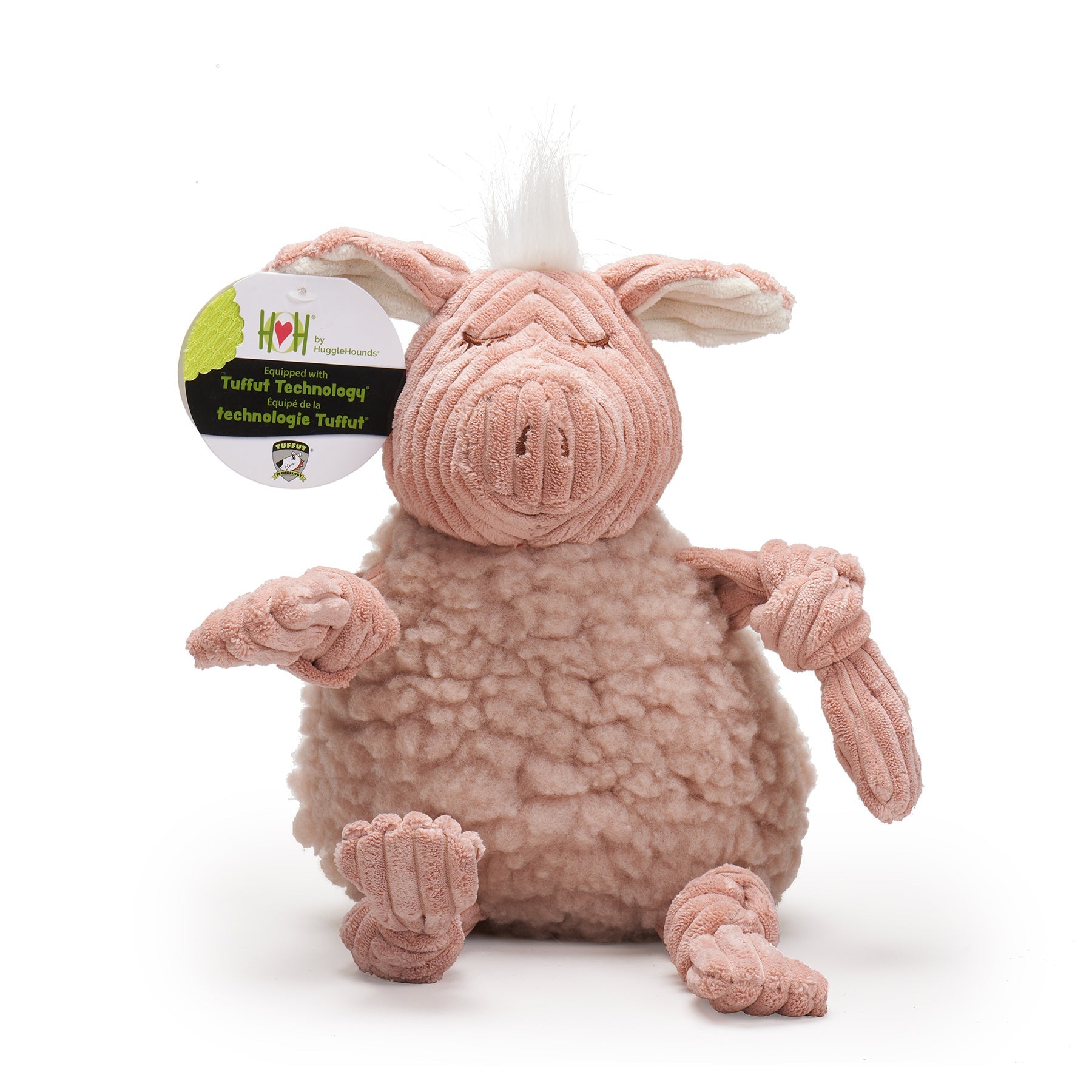 Penelope Pig HuggleFleece® FlufferKnottie™ Plush Dog Toy by HuggleHounds