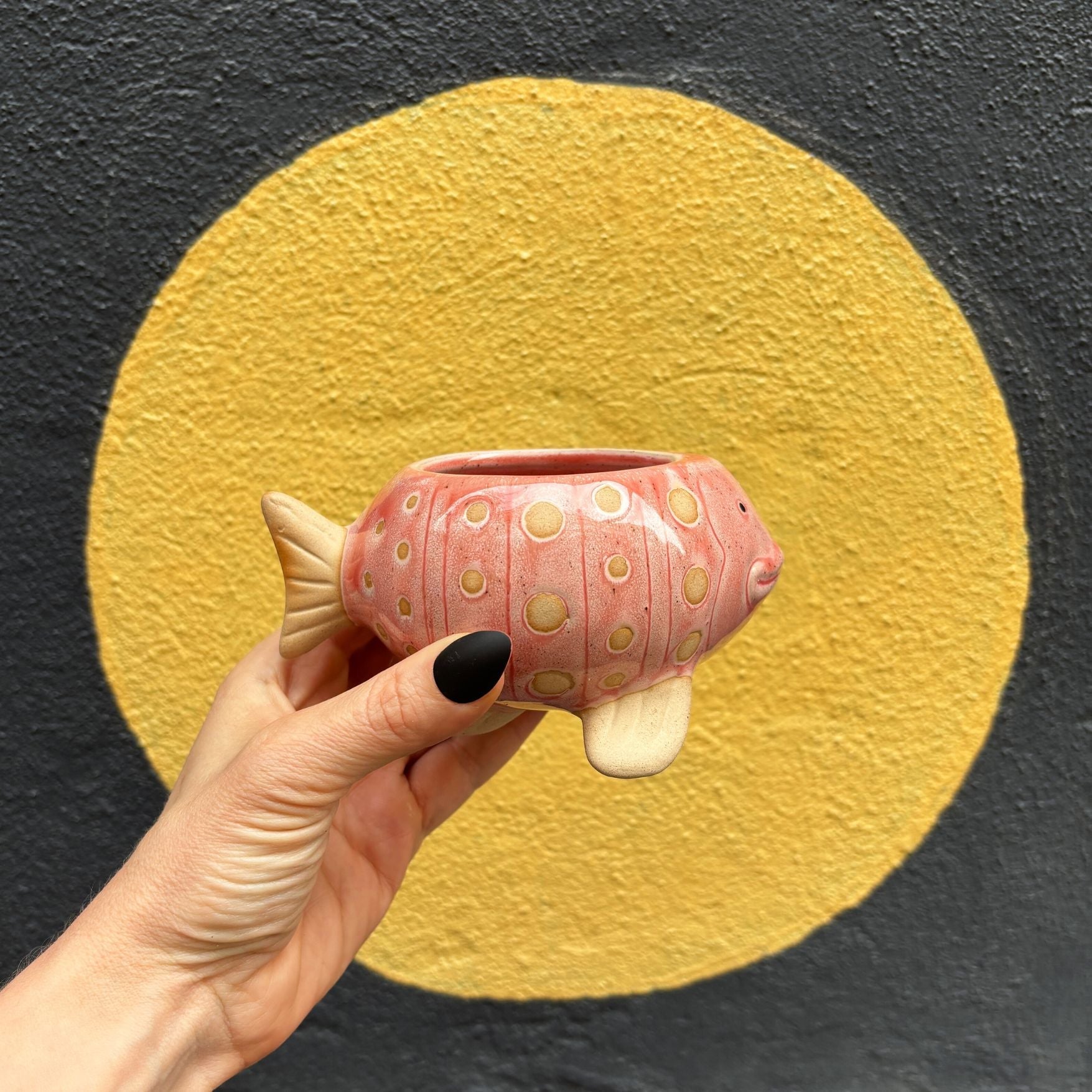 Pink Fish Mini Planter Pot | Tropical Shaped Fish Pot | 5" x 3" by The Bullish Store