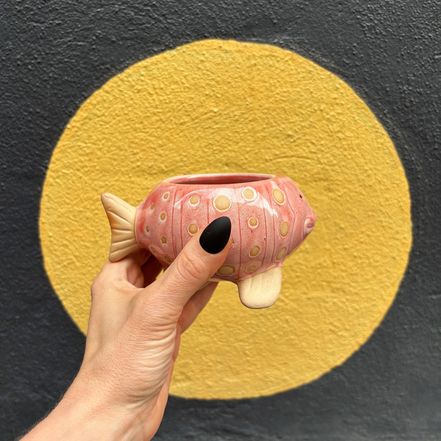 Pink Fish Mini Planter Pot | Tropical Shaped Fish Pot | 5" x 3" by The Bullish Store