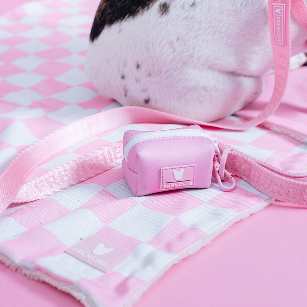 Frenchie Poo Bag Holder - Solid Pink Bubblegum by Frenchie Bulldog