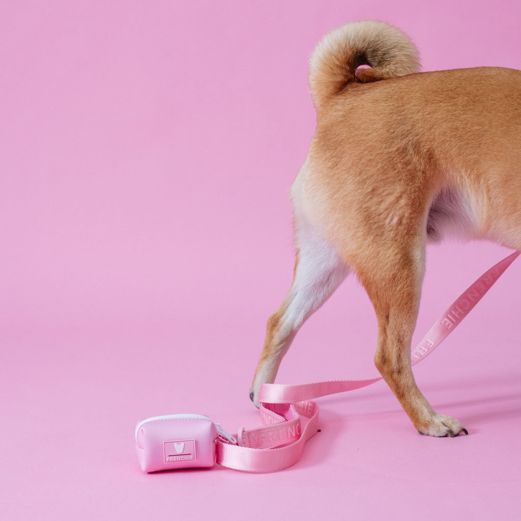 Frenchie Poo Bag Holder - Solid Pink Bubblegum by Frenchie Bulldog