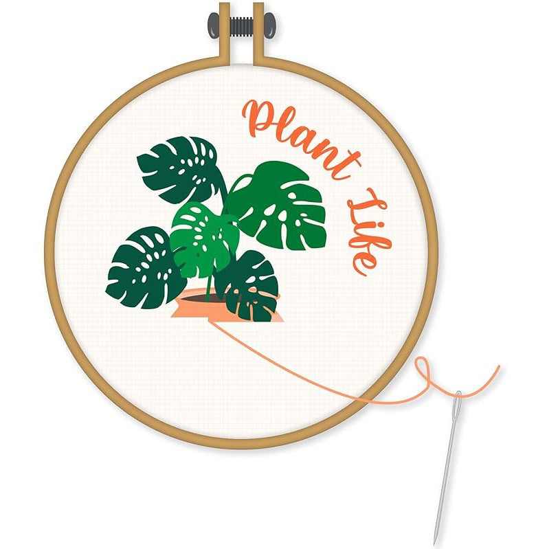 Plant Life Crosstitch Kit | Embroidery Crafts Tool Set by The Bullish Store