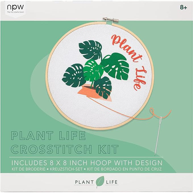 Plant Life Crosstitch Kit | Embroidery Crafts Tool Set by The Bullish Store