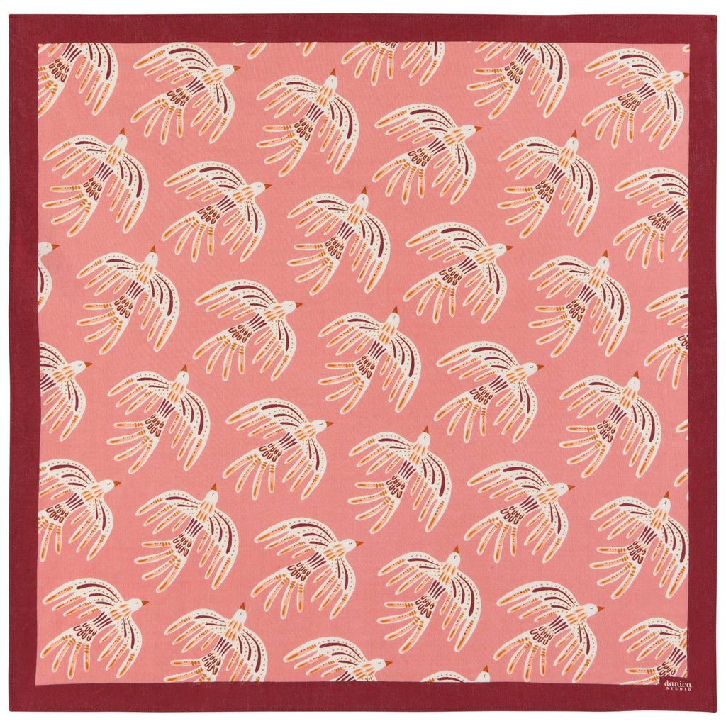 Plume Recycled Cotton Bandana | Neck Scarf Headband in Soft Pink Hues by The Bullish Store