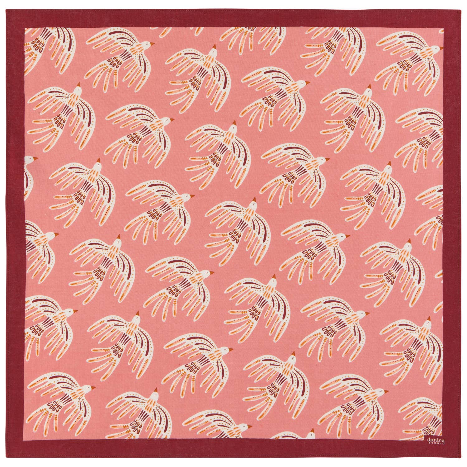 Plume Recycled Cotton Bandana | Neck Scarf Headband in Soft Pink Hues by The Bullish Store