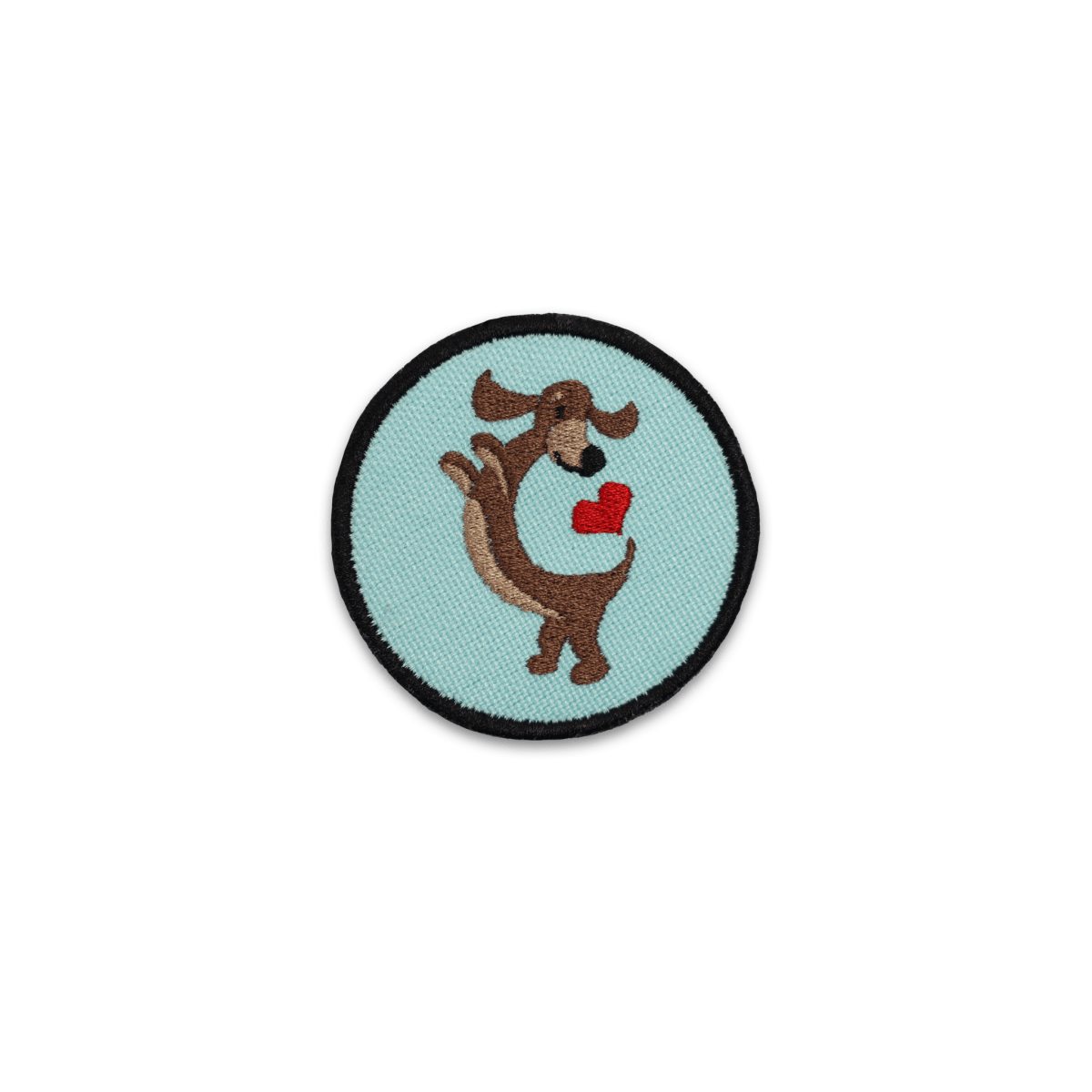 Dachshund Heart Circle Patch by K9 Sport Sack