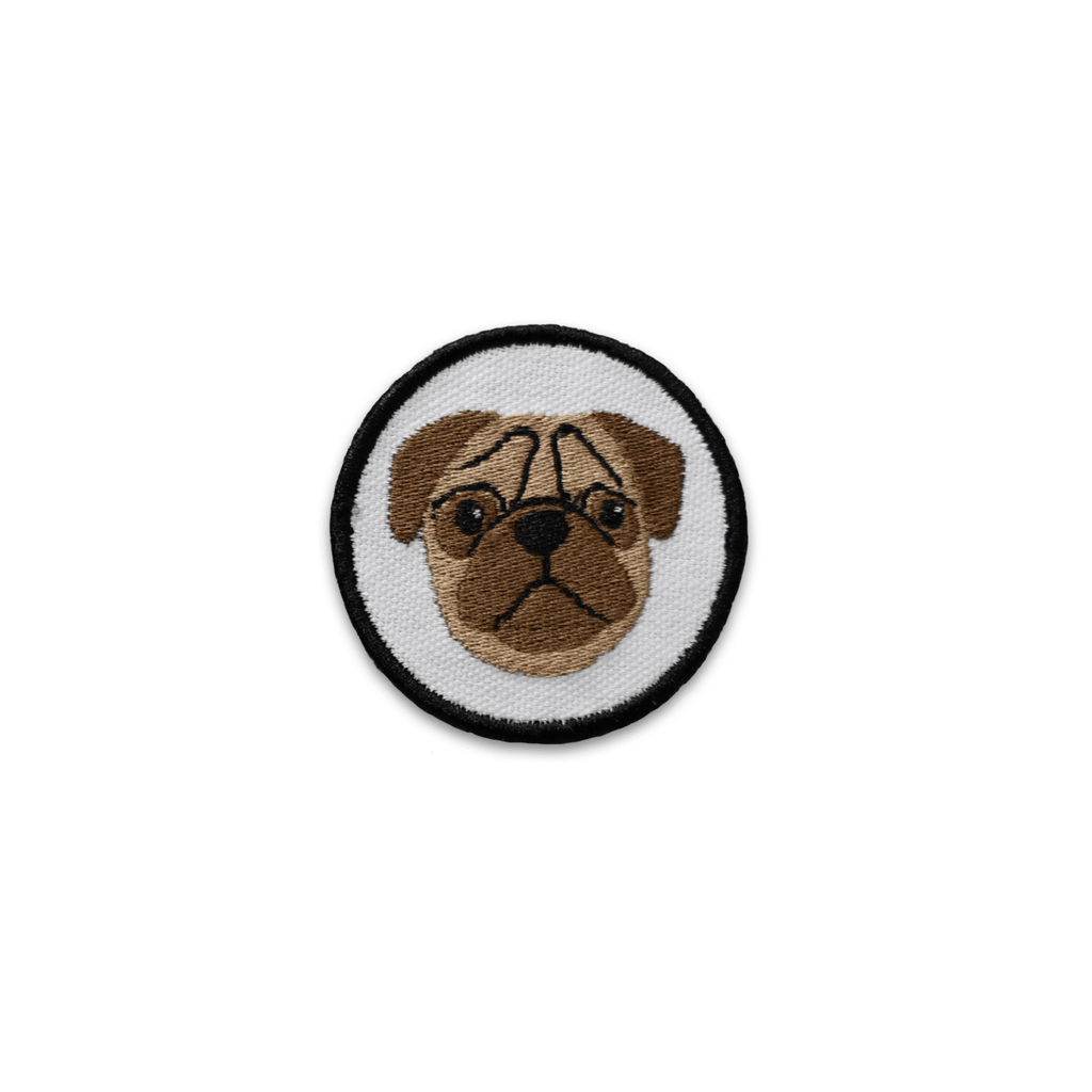 Pug Face Circle Patch by K9 Sport Sack