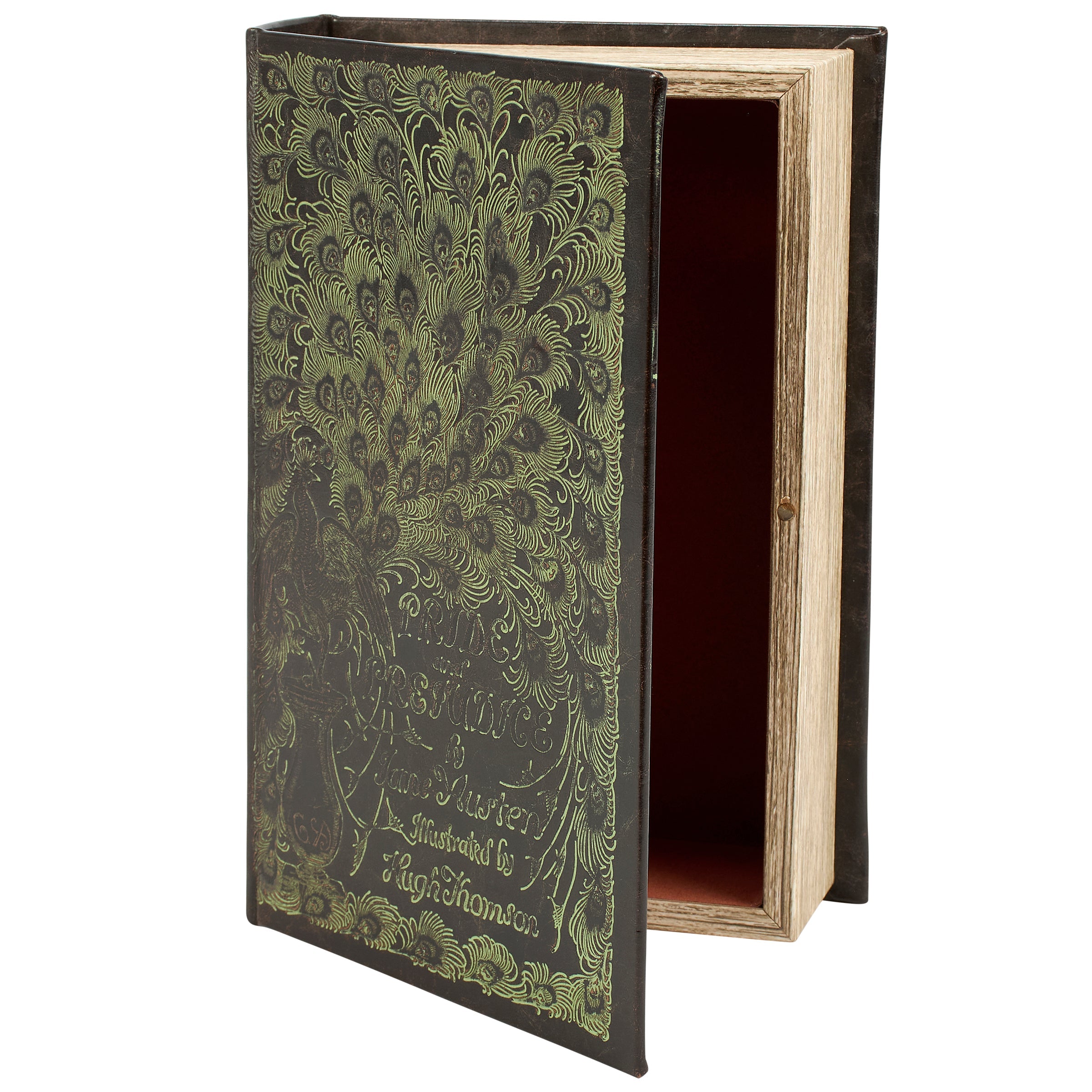 Pride And Prejudice Decorative Book Box | Faux Leather Wrap Book Shaped Storage Stash Trinket Box by The Bullish Store