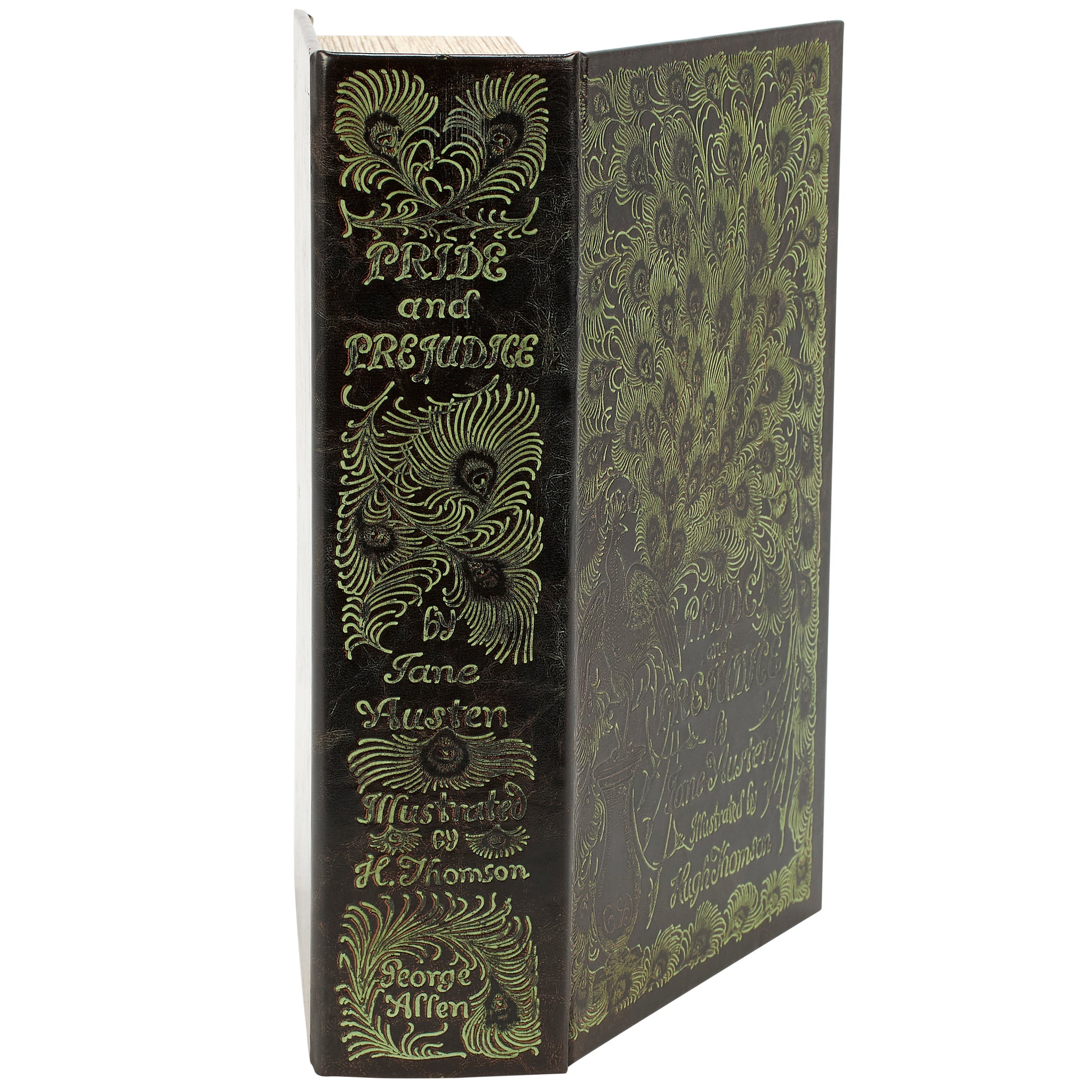 Pride And Prejudice Decorative Book Box | Faux Leather Wrap Book Shaped Storage Stash Trinket Box by The Bullish Store