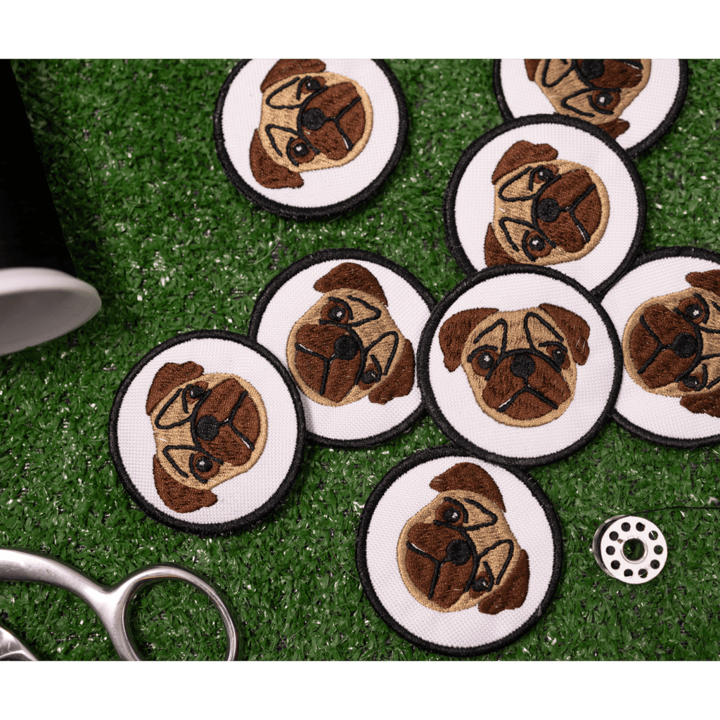 Pug Face Circle Patch by K9 Sport Sack