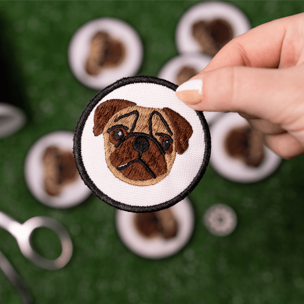 Pug Face Circle Patch by K9 Sport Sack
