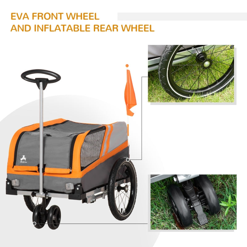 Pet Bike Trailer 2-in-1 Travel Stroller by Furr Baby Gifts