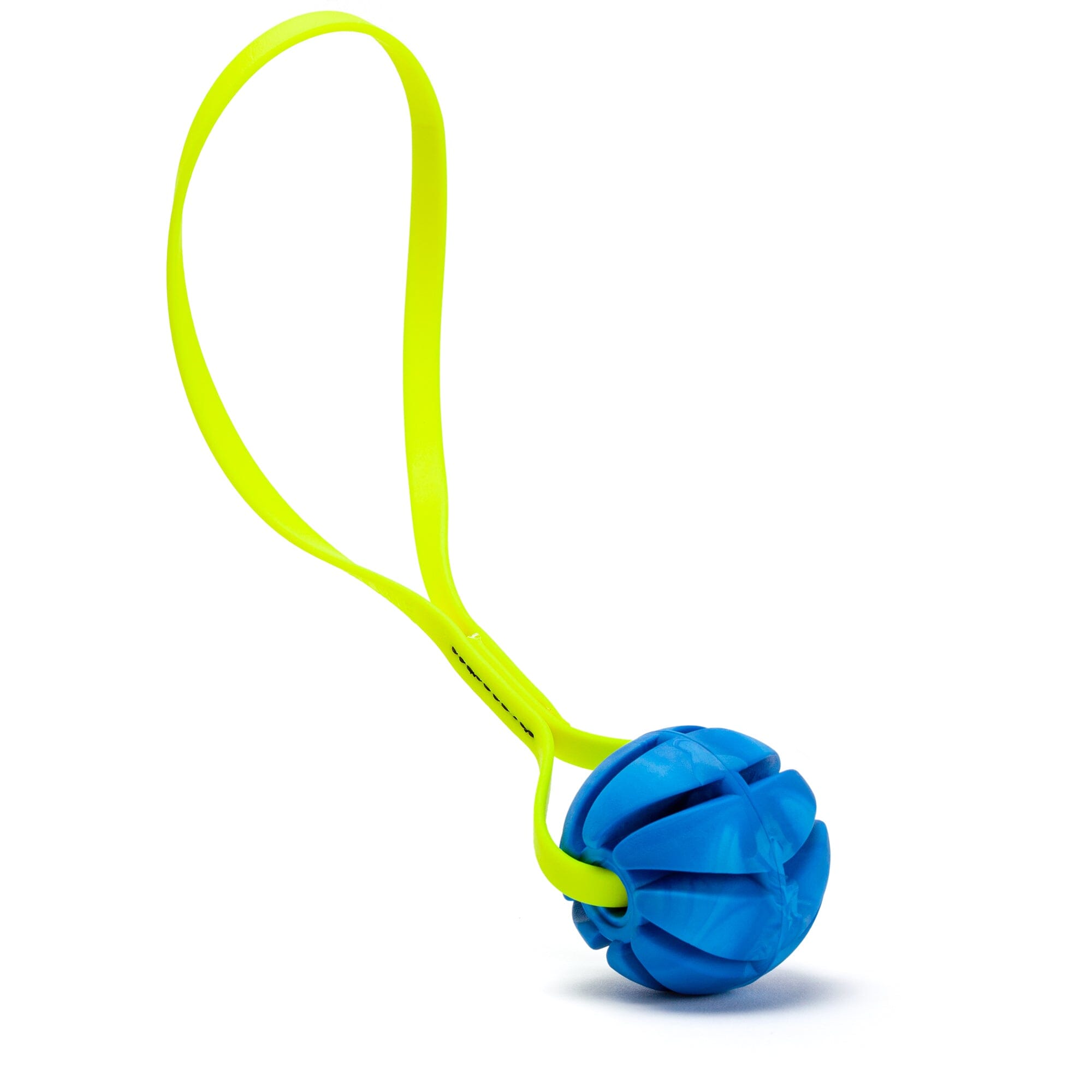 Rubber Spiral Ball with Biothane Handle by Dogline