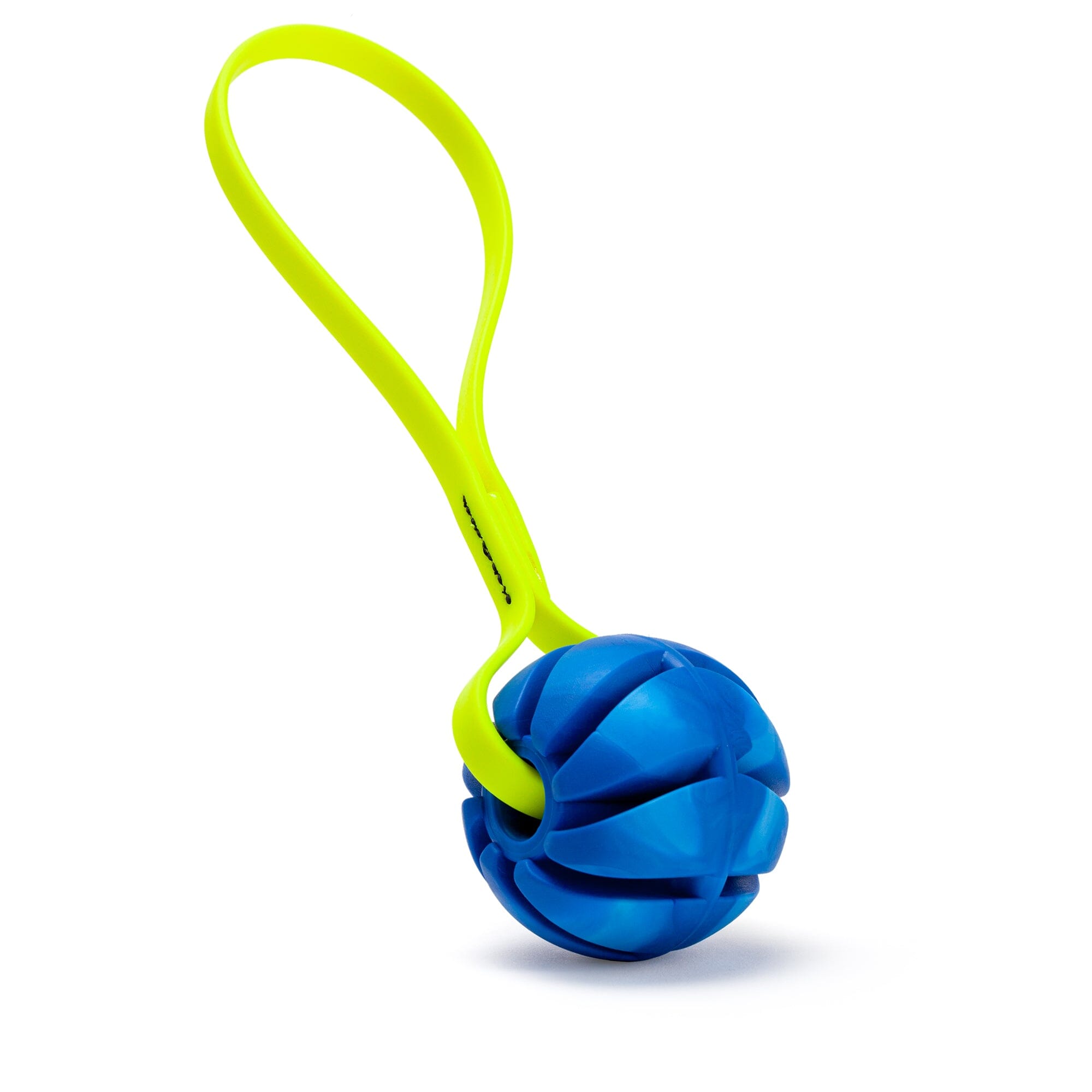Rubber Spiral Ball with Biothane Handle by Dogline