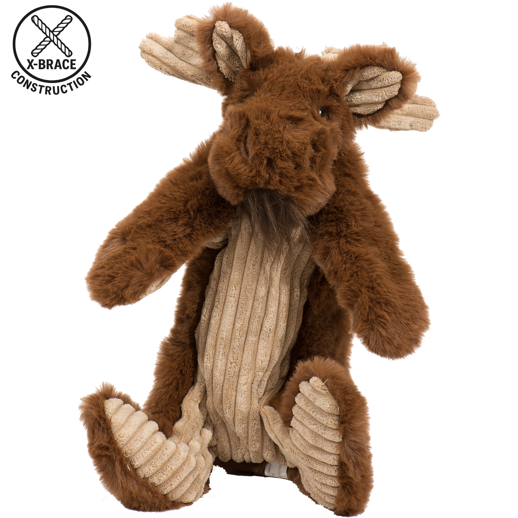 Maple Moose X-Brace™ Durable Plush Dog Toy by HuggleHounds