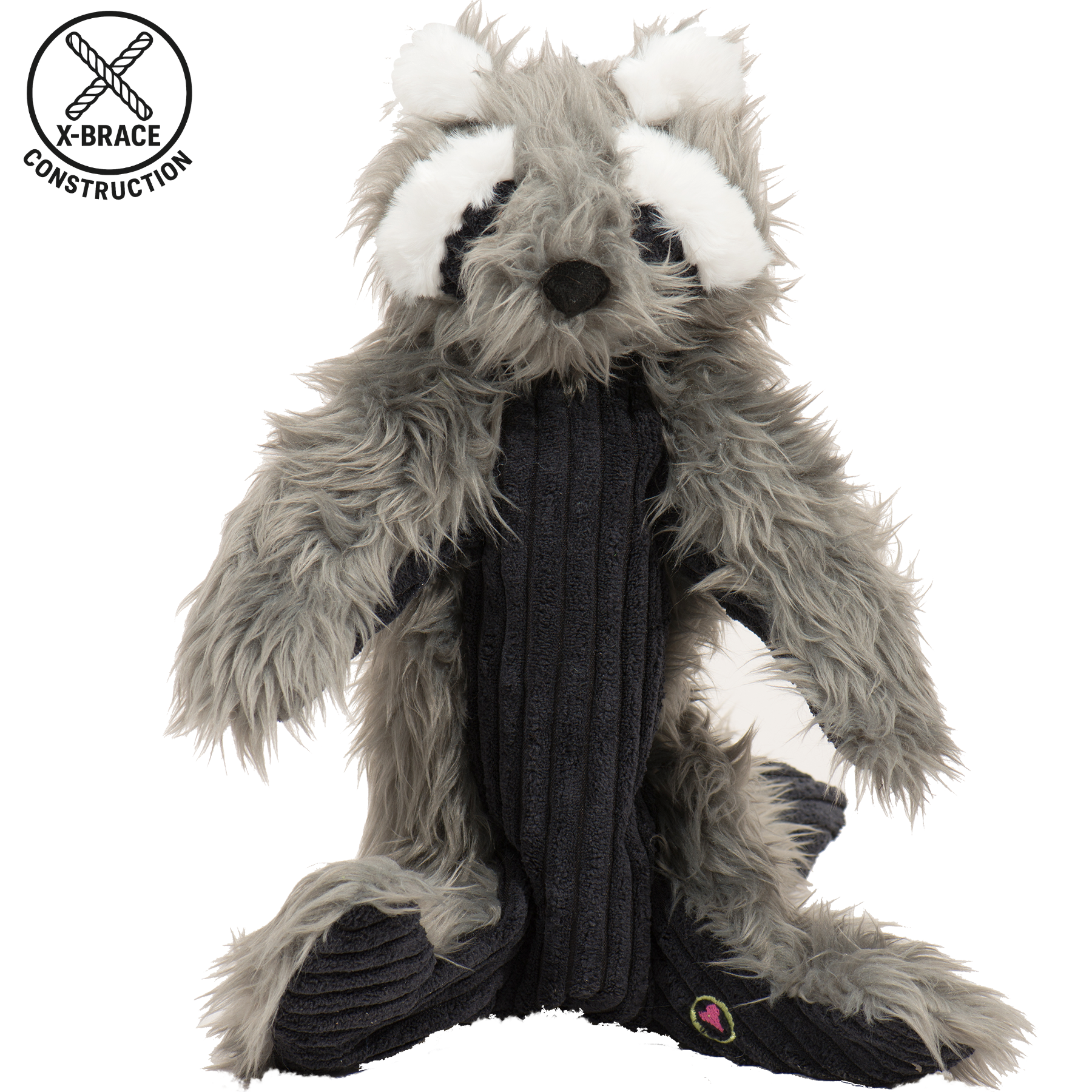 Redwood Raccoon X-Brace™ Plush Dog Toy by HuggleHounds