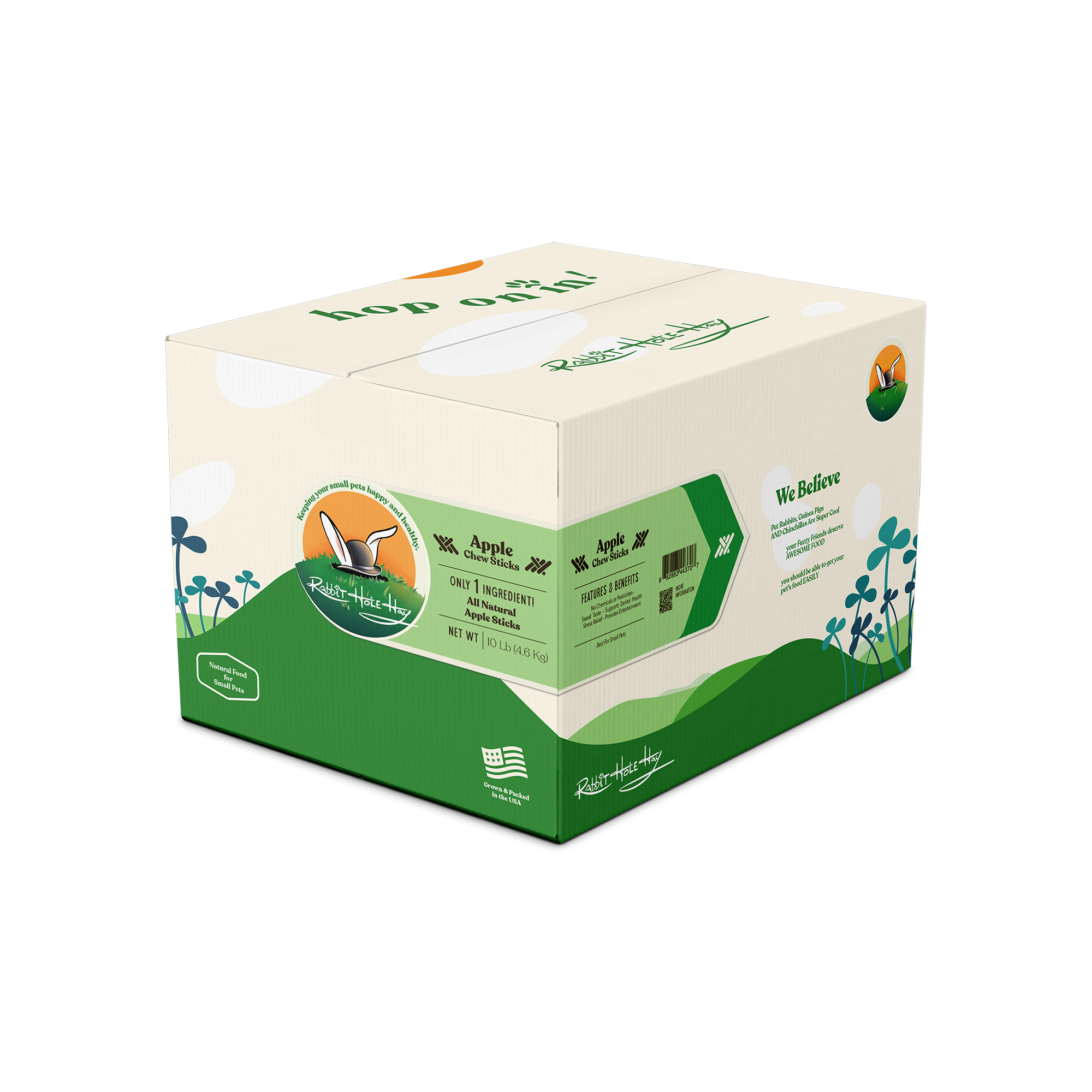 Rabbit Hole Hay All Natural Apple Chew Sticks by Rabbit Hole Hay