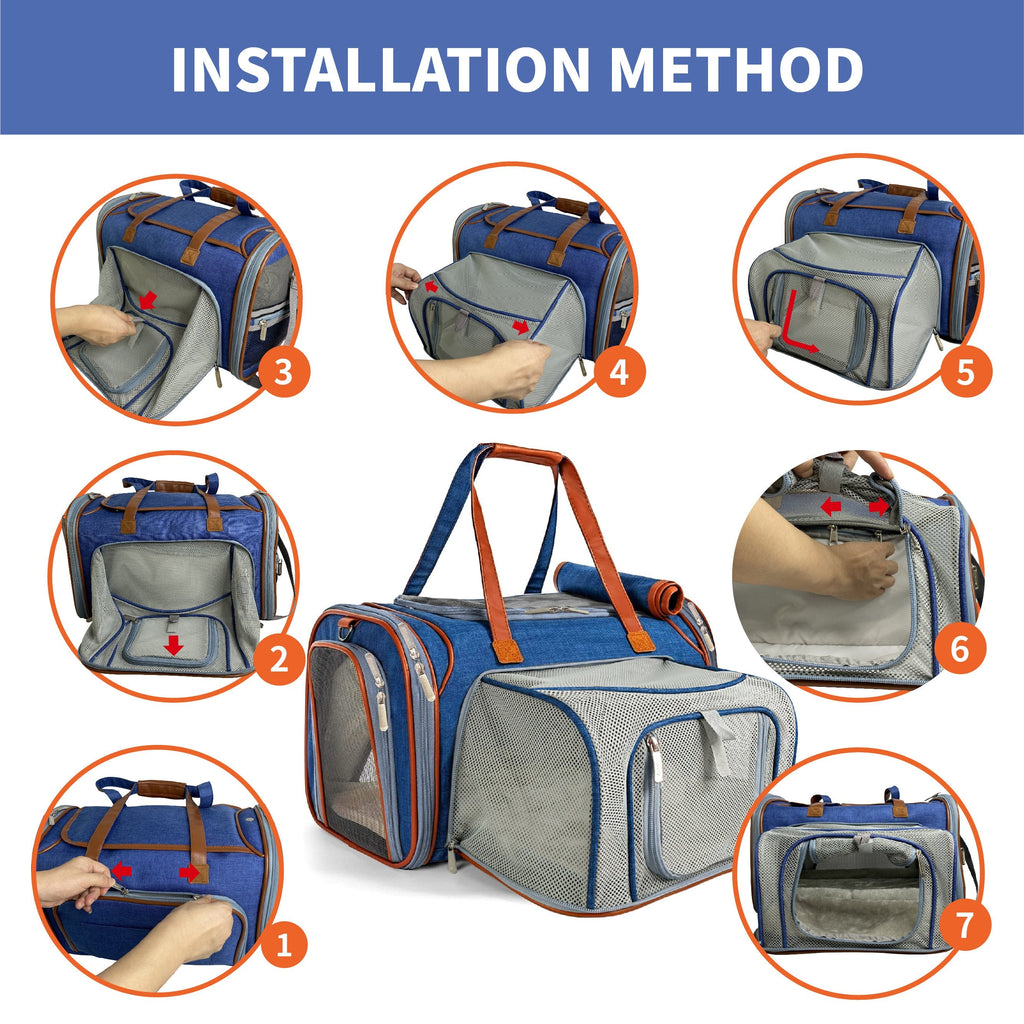 Mr. Peanut's Gold Series Mini Size Airline Compliant Expandable Pet Carrier by Mr. Peanut's Pet Carriers